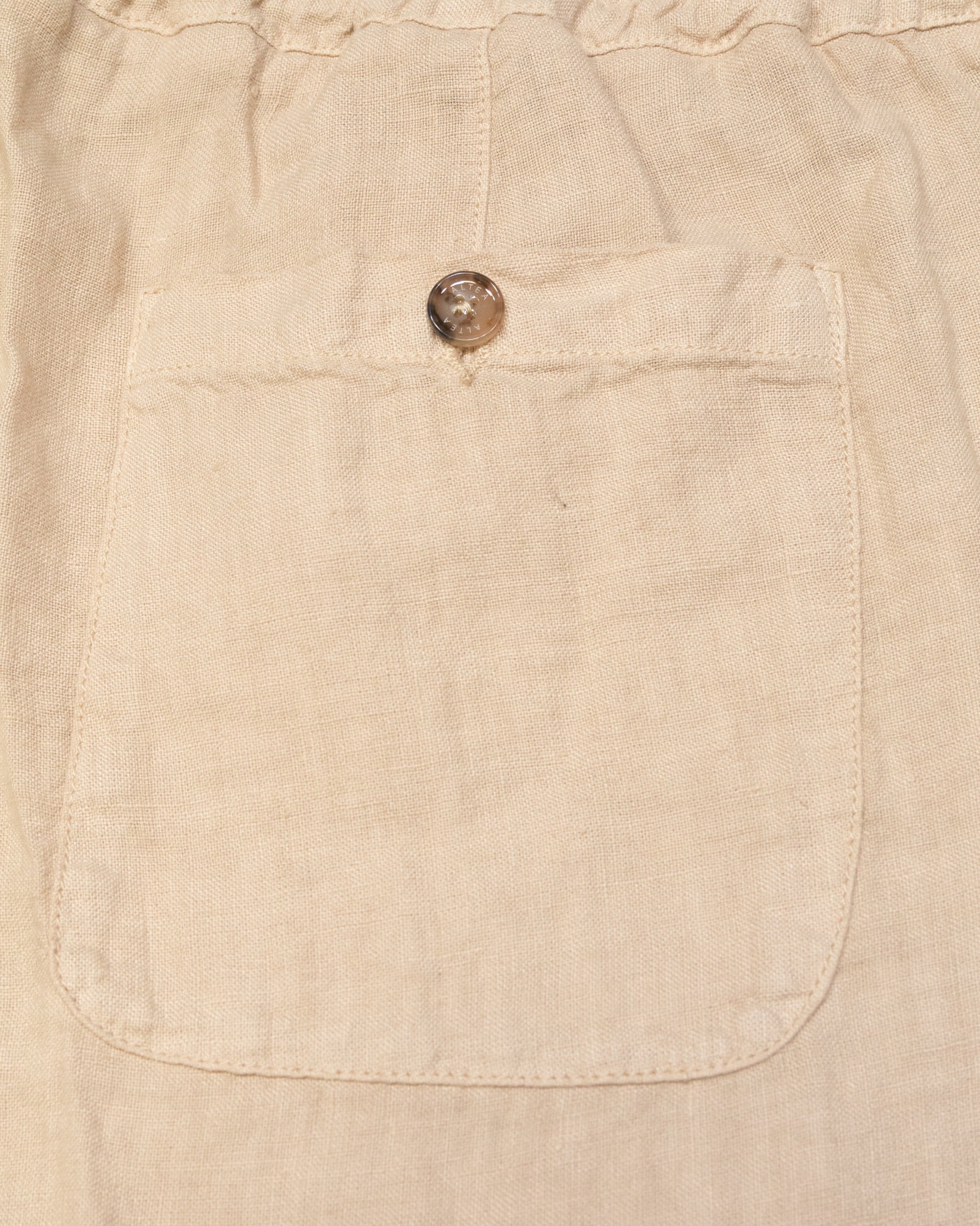 Bermuda Samuel in lino con coulisse - Beige - Image 4