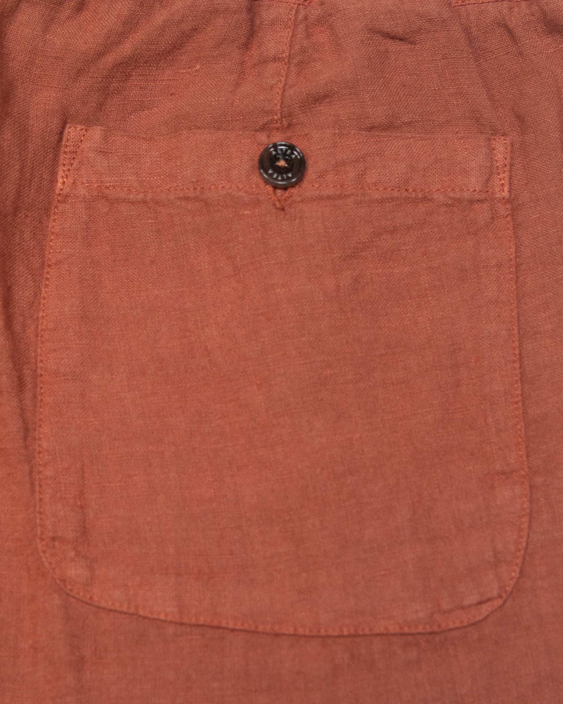 Bermuda Samuel in lino con coulisse, arancione - Cotto - Image 4