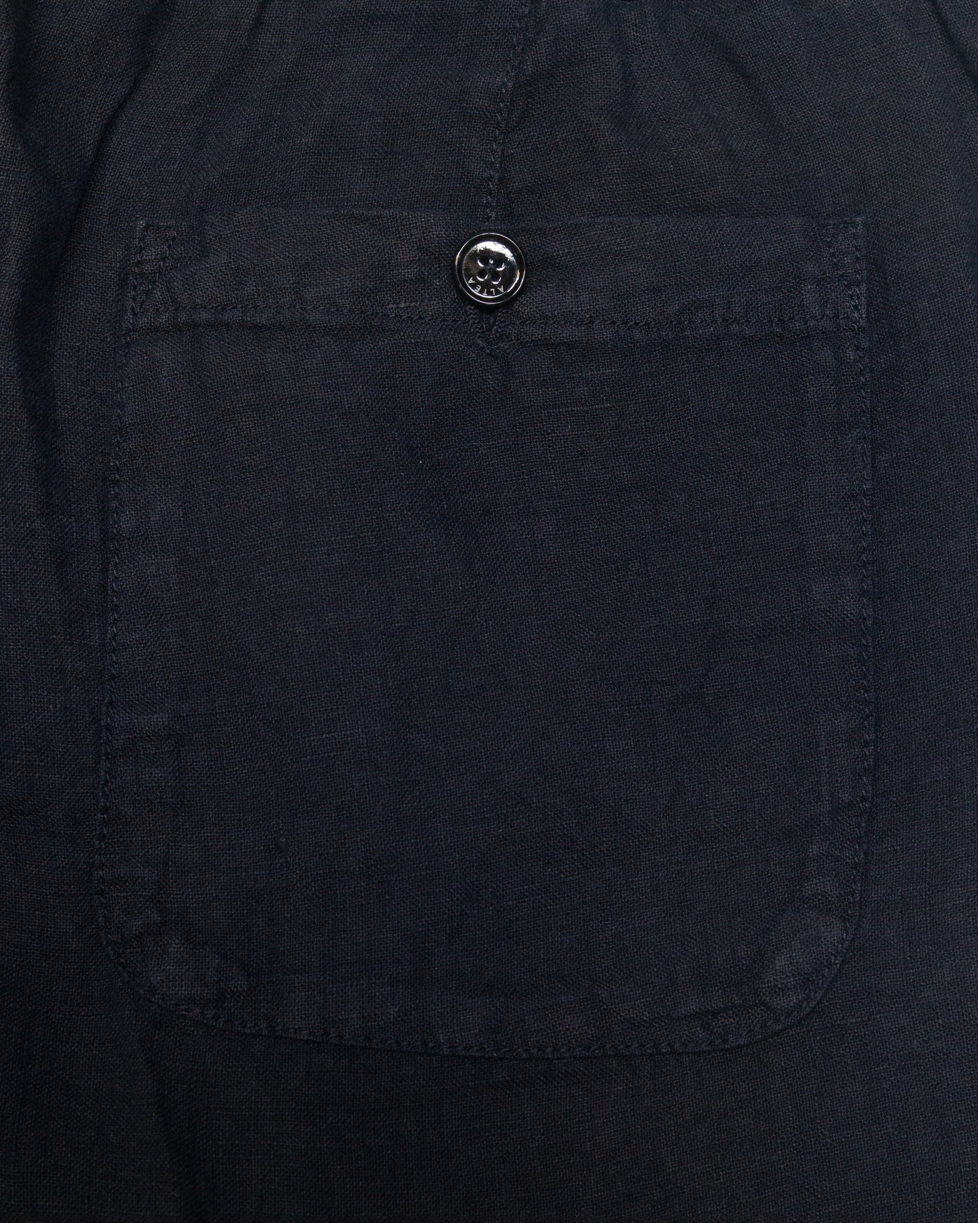 Bermuda Samuel in lino con coulisse, blu - Navy - Image 4