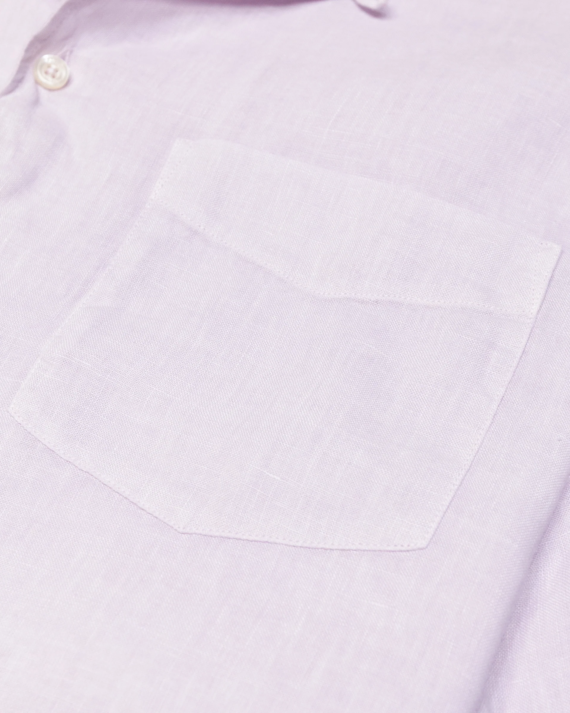 Camicia camp collar Bart in lino, manica corta, vestibilità over, viola - Glicine - Image 3