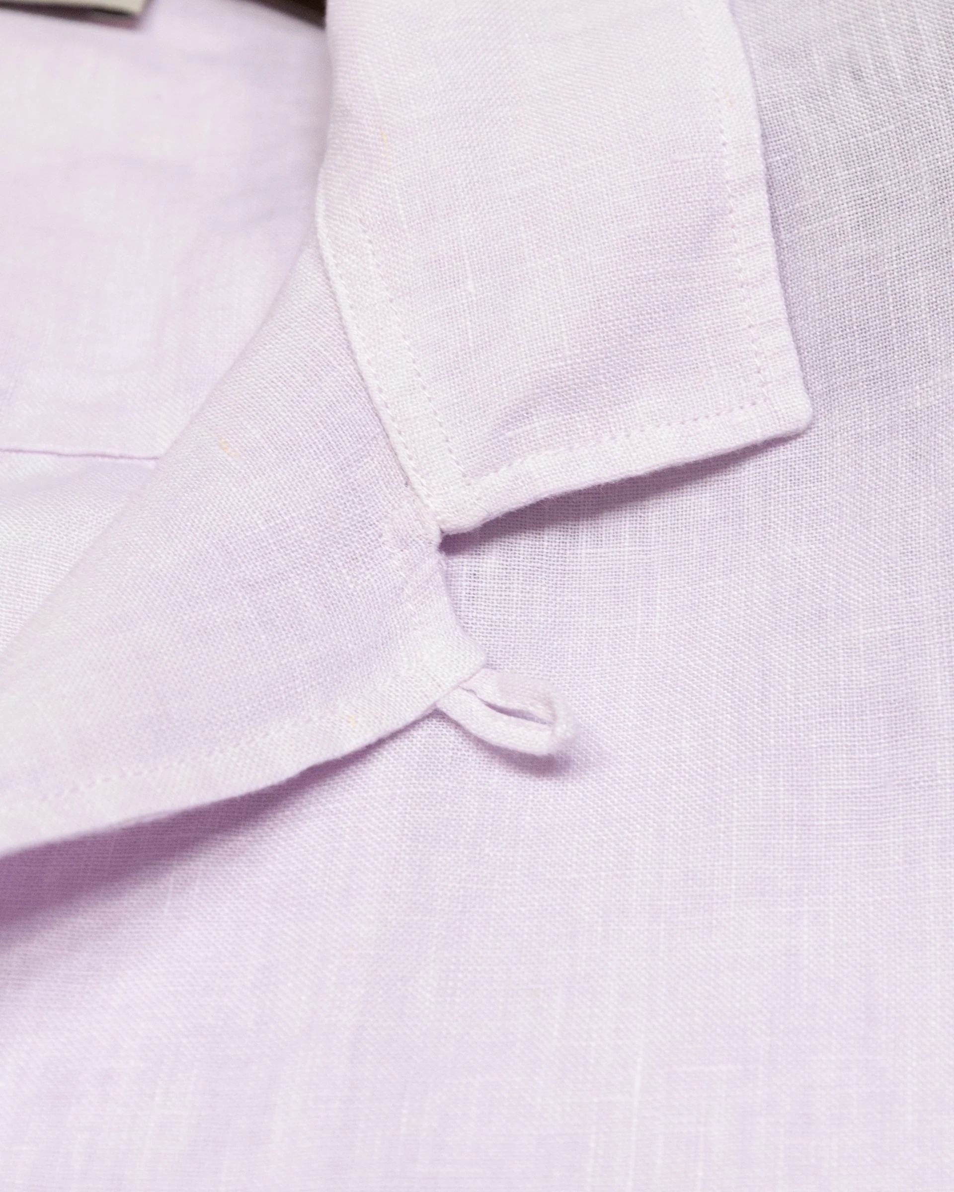 Camicia camp collar Bart in lino, manica corta, vestibilità over, viola - Glicine - Image 4