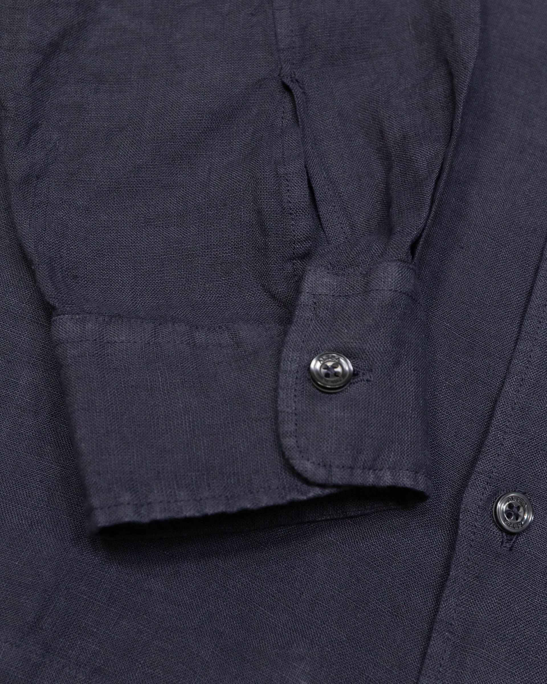 Camicia camp collar Eliot in lino, vestibilità over, blu - Abisso - Image 4