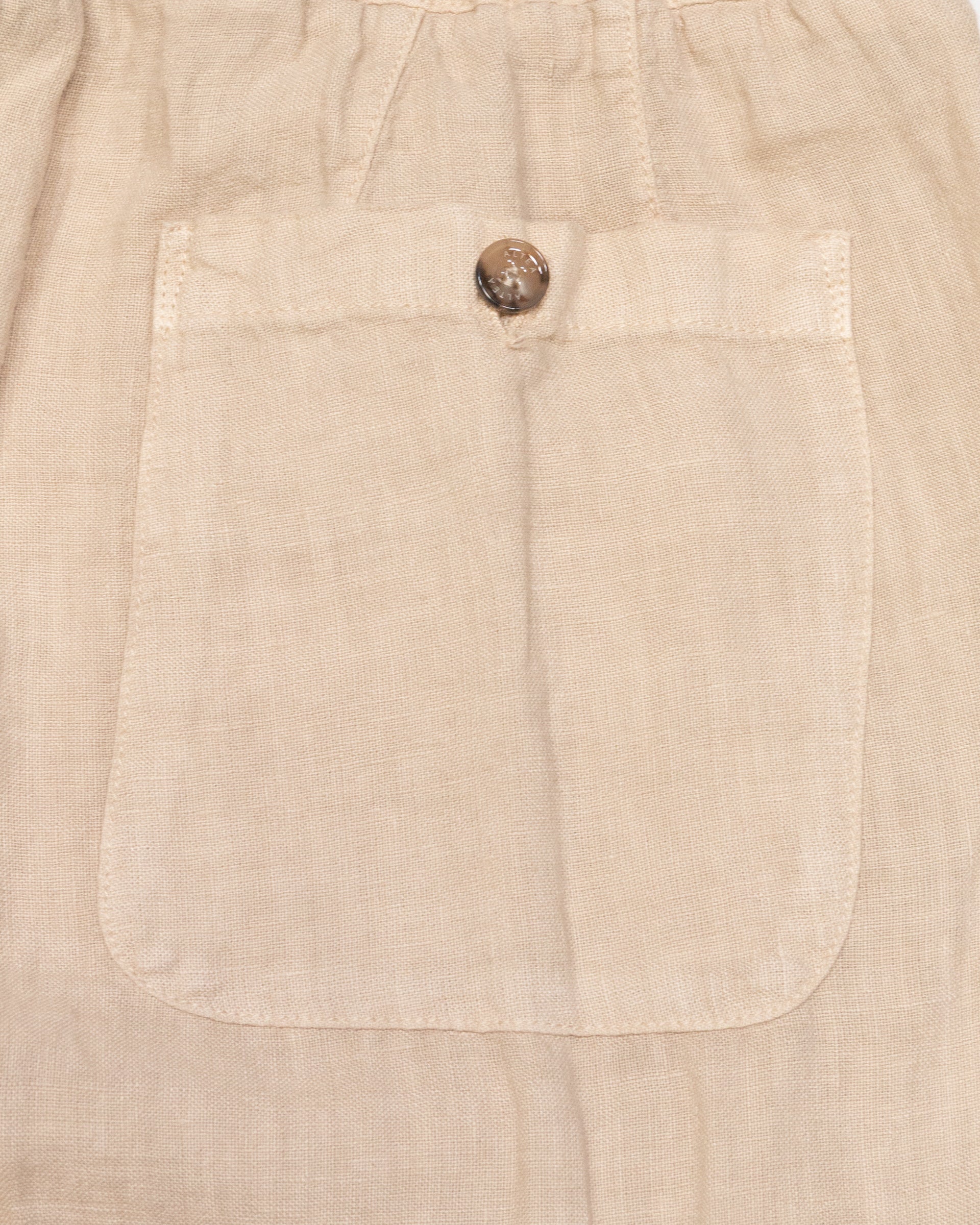 Pantalone Mattia in lino con coulisse - Beige - Image 3