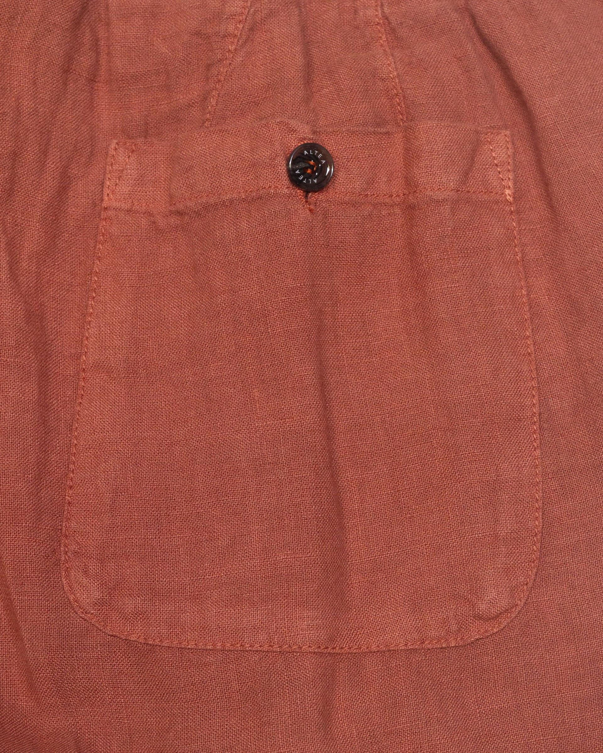 Pantalone Mattia in lino con coulisse, arancione - Cotto - Image 3