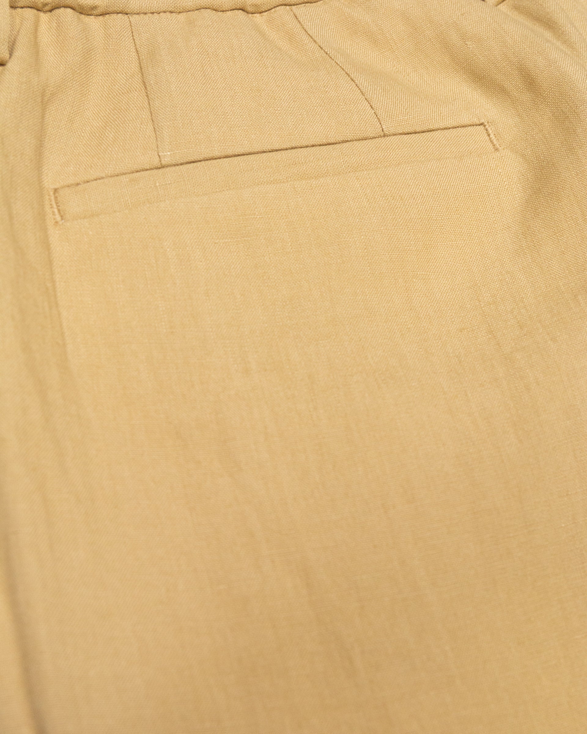 Pantalone chino Ronny in lino con pinces - Beige - Image 4