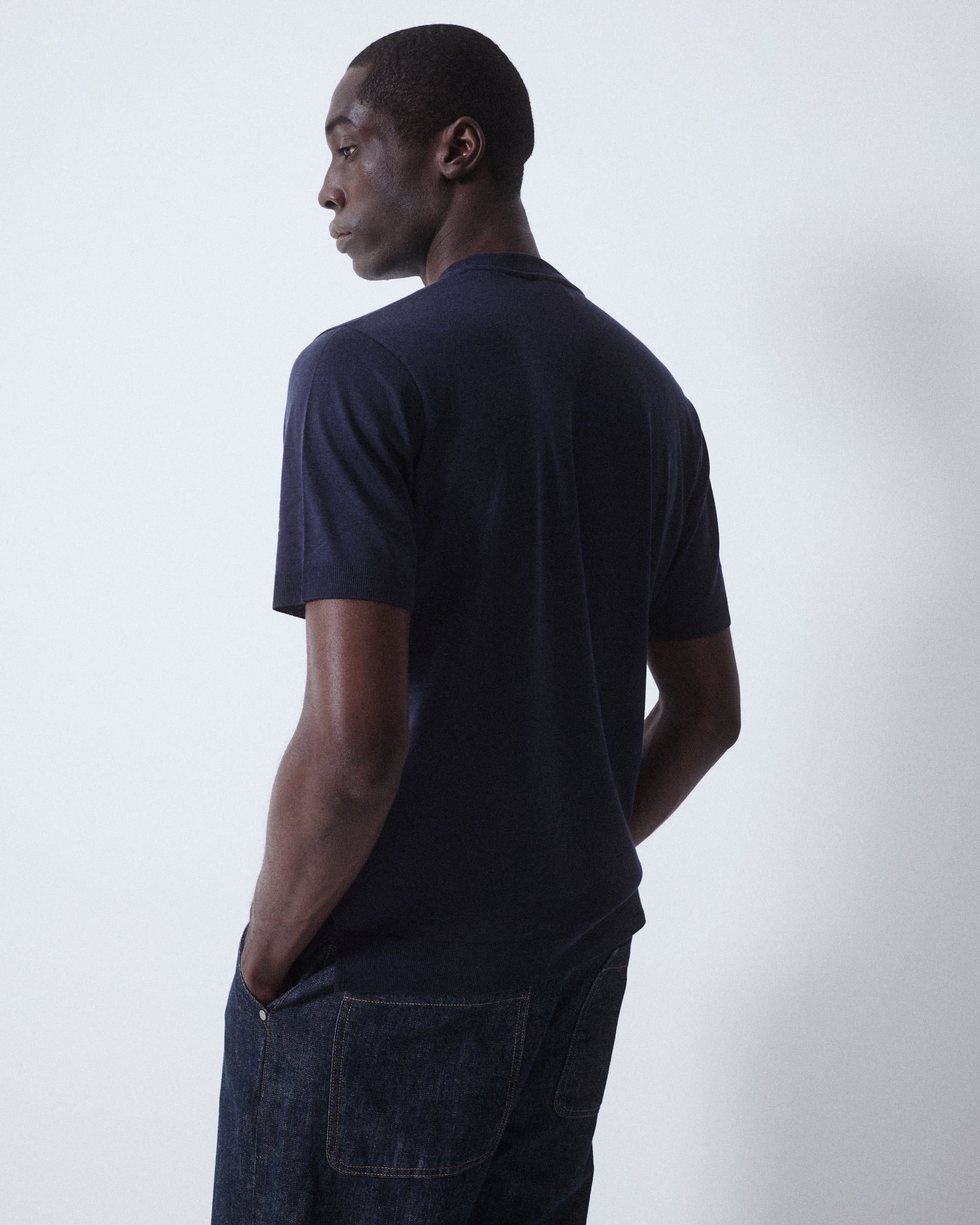T-shirt Cecil in jersey di lyocell misto cotone. Blu - Navy - Image 3